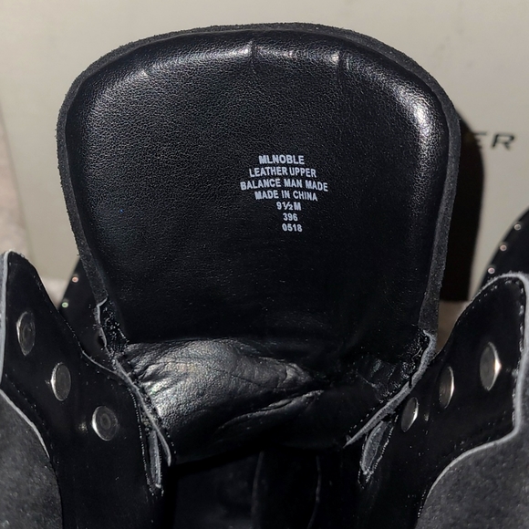 Women's Mark Fisher suede lug sole booties with buckle and studs on toe box 9.5 - Picture 5 of 6